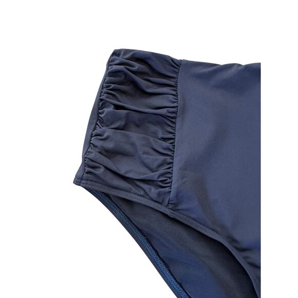 Sea Level Essentials Gathered Side High Waist Pant Night Sky Navy Blue Size 14 - Picture 4 of 8